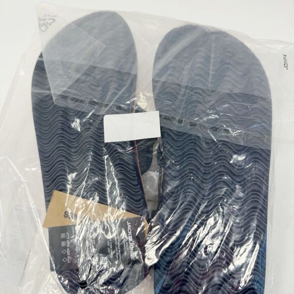 JACK & JONES | NEW Navy Blue, Red, White Ritchie Cork Sandals Flip Flops Men’s - Picture 5 of 7